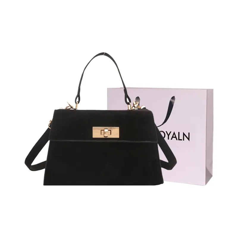 LOUIS ROYALN PU Shoulder Bag Regular Unisex Black/Red/Dark Brown/Light Brown-1