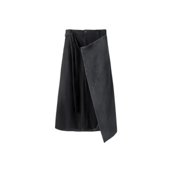 HUANXIANGZHE Skirt Unisex Black