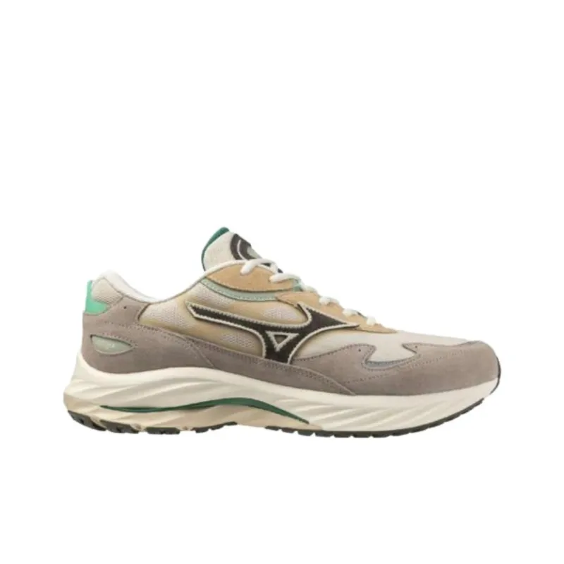 Mizuno Wave Rider Β Anti Slip Wear Resistant Low Top Running Shoes Unisex Light Beige-1
