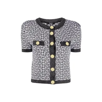 BALMAIN SS22 Sweater Women's Black White