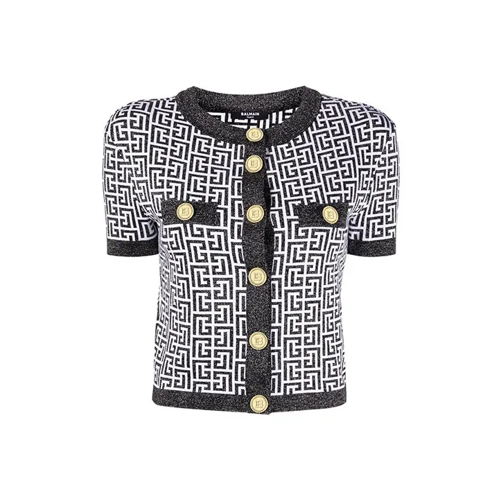 BALMAIN SS22 Sweater Women's Black White-0