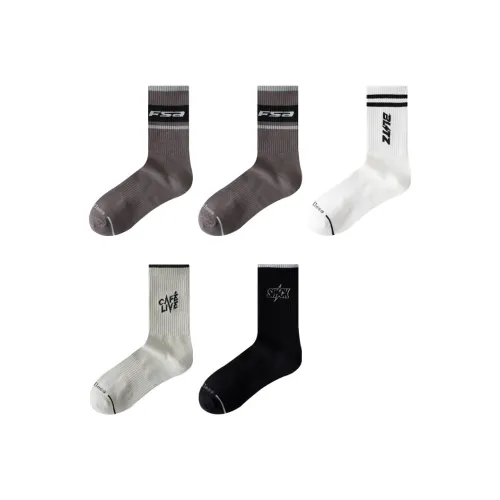 H YXIANG Mid Calf Socks Men's 5 Pack