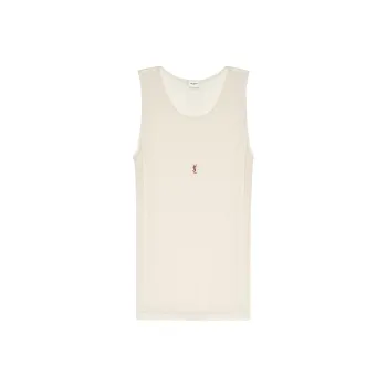 SAINT LAURENT Cassandre Sleeveless Tank Top
