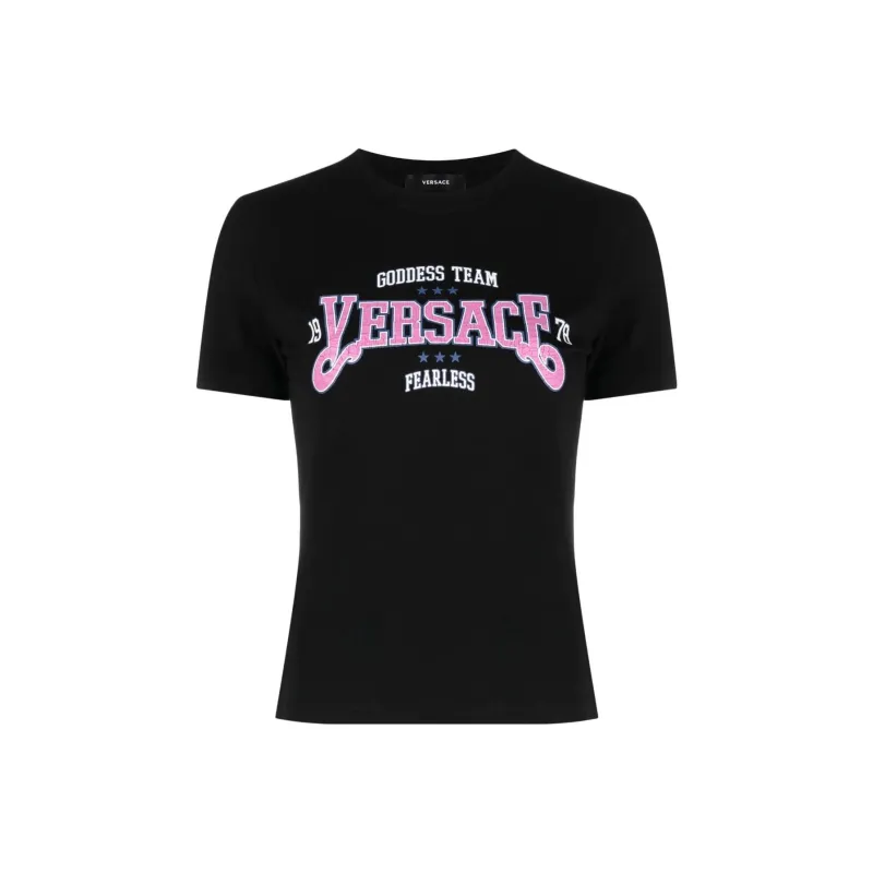 VERSACE Logo Printed Crewneck T Shirt-0