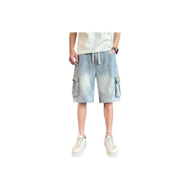 YOFVV Cargo Shorts Unisex Light Blue-0