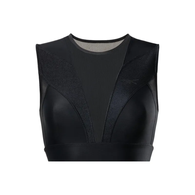 Reebok Butterfly Semi sheer Cropped Top-0