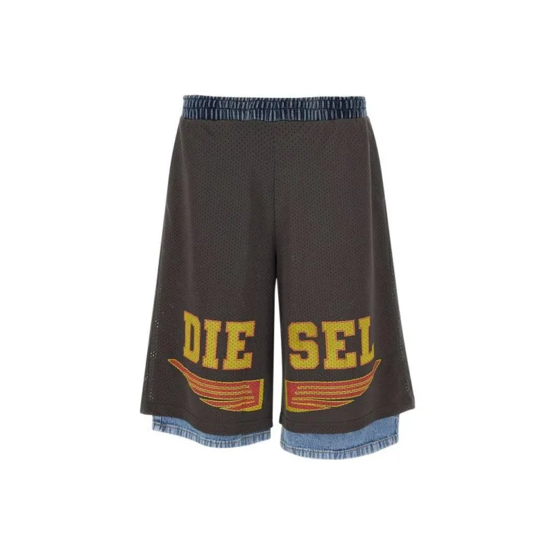 DIESEL Casual Shorts Men's Brown-0
