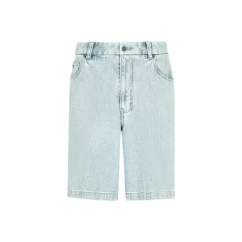 EMPORIO ARMANI Five pocket Denim effect Dobby Fabric Bermuda Shorts