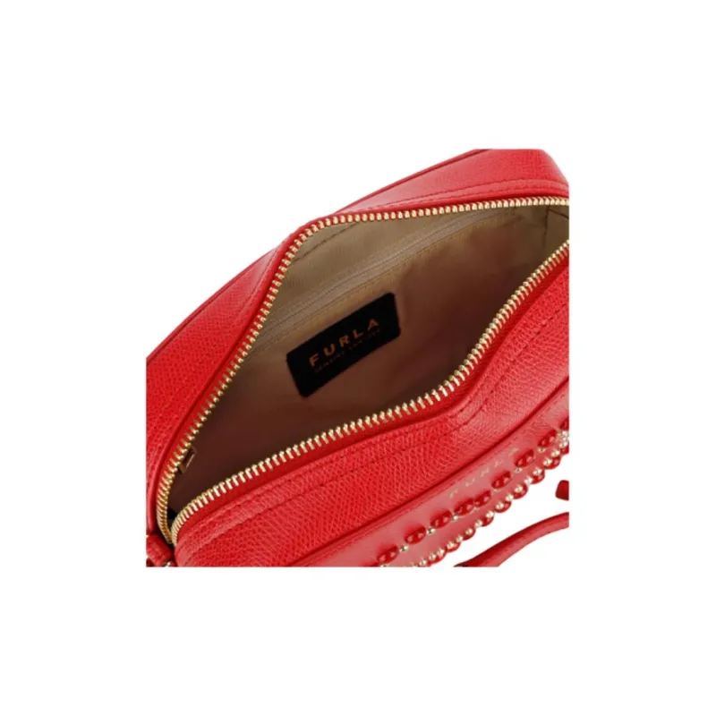 Furla Leather Crossbody Bag Mini Women's Red-3