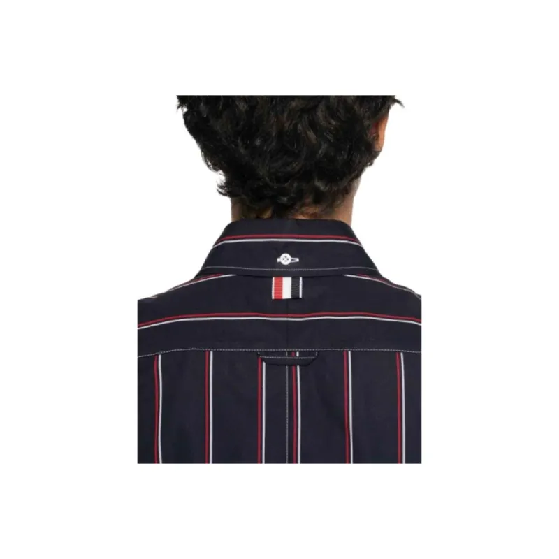 THOM BROWNE RWB stripe Shirt Dress-4