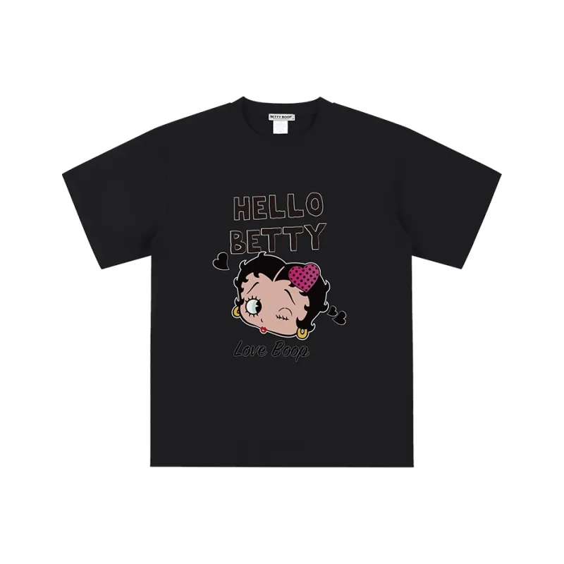 BETTY BOOP Drop Shoulder Sleeve T Shirt Women's-12