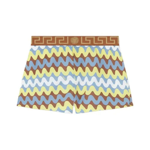 VERSACE Wave Greca Border Swim Shorts