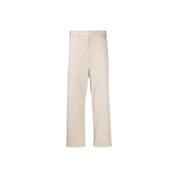 THOM BROWNE Mid Rise Straight Leg Tailored Trousers