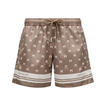 Moncler Monogram-print Swim Shorts