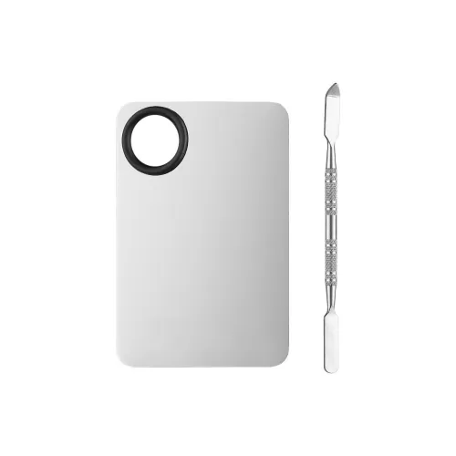 SHUXIAOSHE Silver Palette And Palette Stick Make up Tools