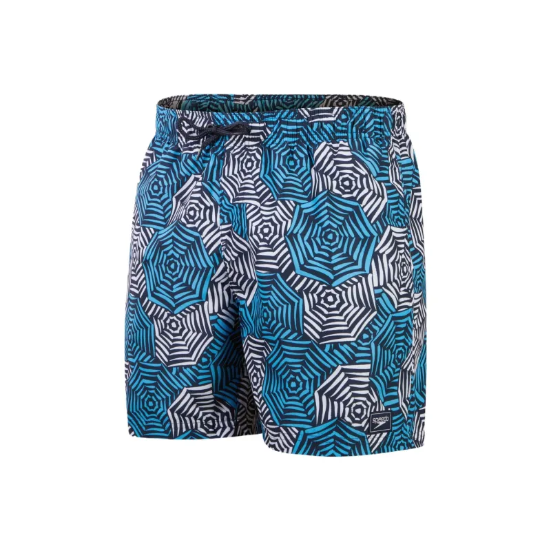 Speedo Printed Leisure 16' Swimming Shorts Men's Blue-0