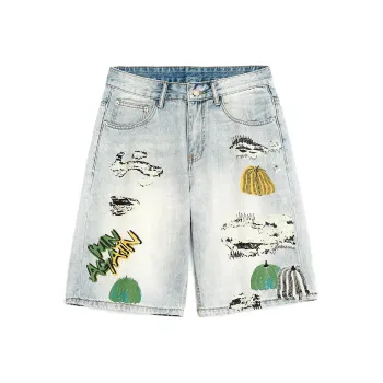 SANTASTIC Denim Shorts Men's Light Blue