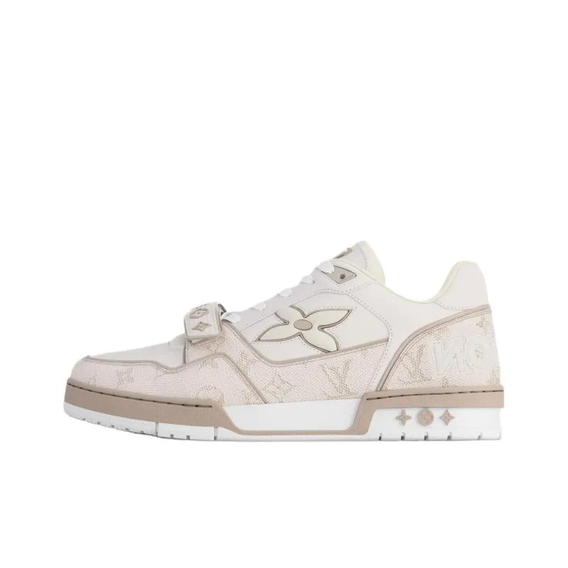 LOUIS VUITTON Low Top Skateboard Shoes Unisex Ecru-0