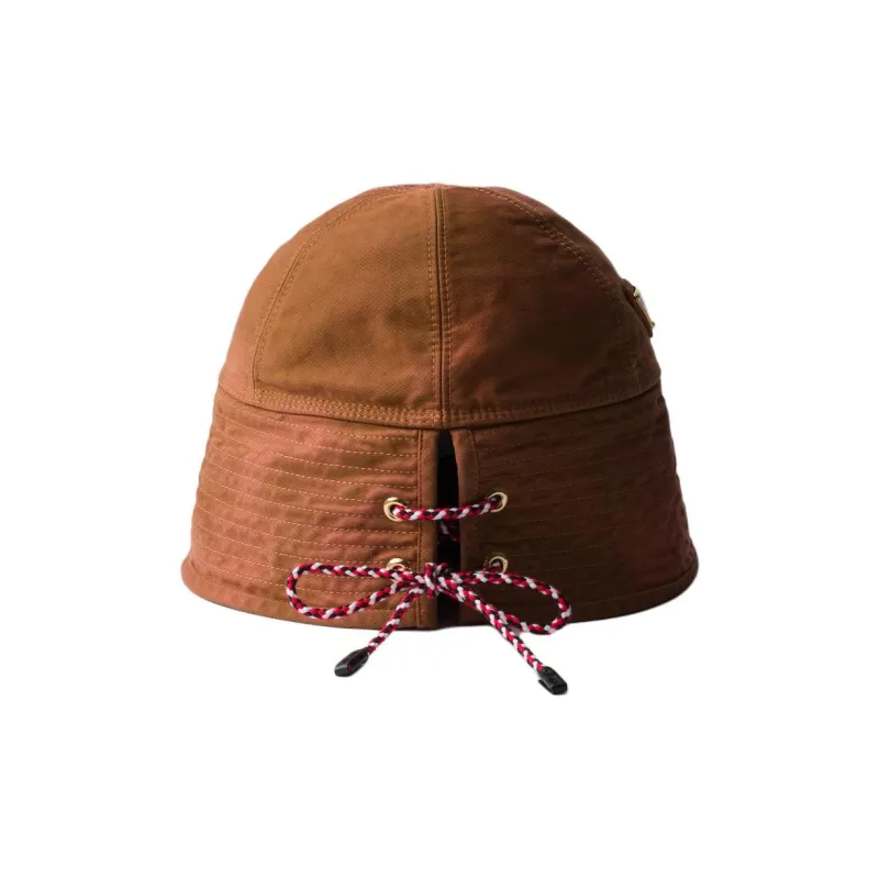 PRADA Metal Bucket Hats Unisex Caramel-1