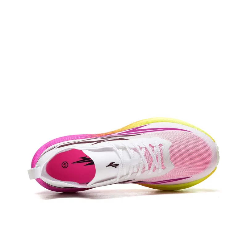 Dynamic Power Cushioned Slip Resistant Abrasion Resistant Low Top Carbon Plate Casual Running Shoes Unisex Colorful-2