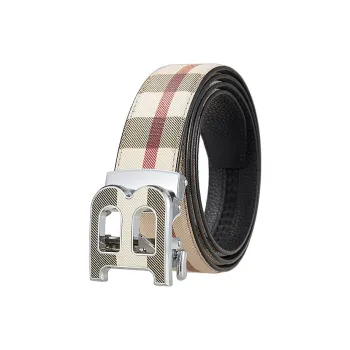 Lanza Top Grain Cow Leather Belts Men's Width 3.5CM