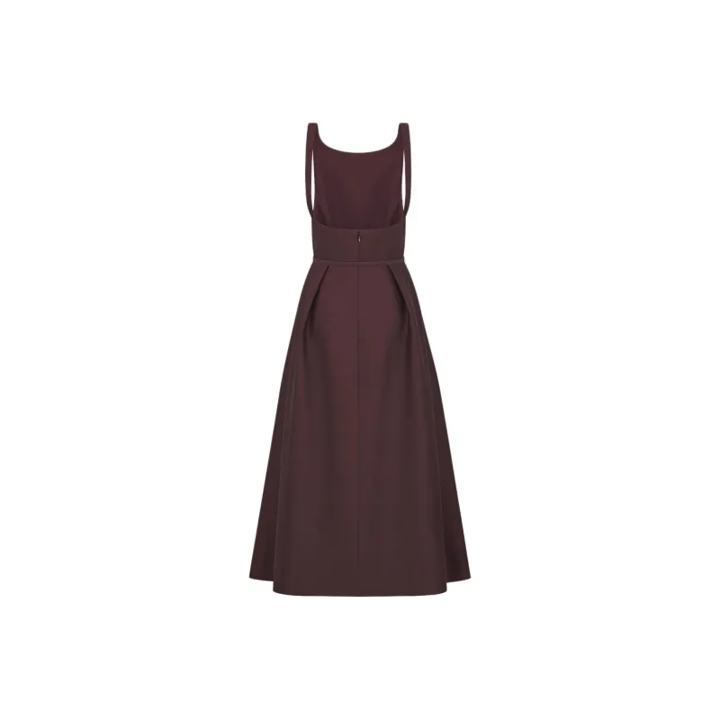 DIOR Sleeveless Dress Women's Plum Red-1