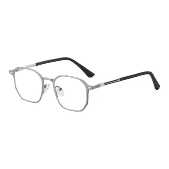 SOMAN Stainless Steel Aluminum Magnesium Eyeglasses Temples Square Sunglasses Men's