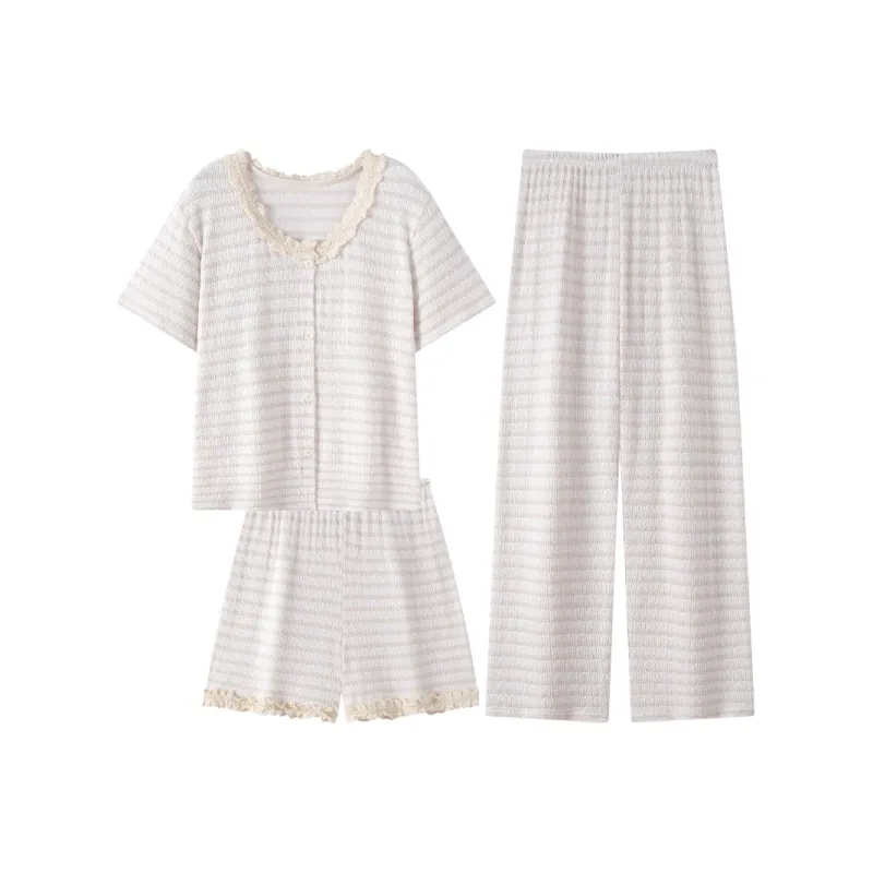 XIAFENYAN Pajama Set Women's Apricot-0