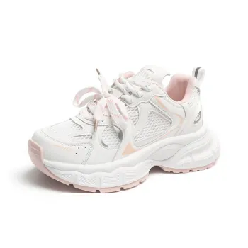 O.L Slip Resistant, Abrasion Resistant, Breathable, Height Increasing Low Top Chunky Sneakers Women's