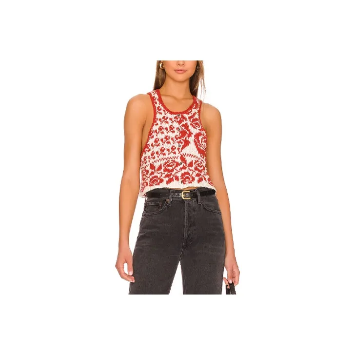 FREE PEOPLE Tank Tops Women's Red-0