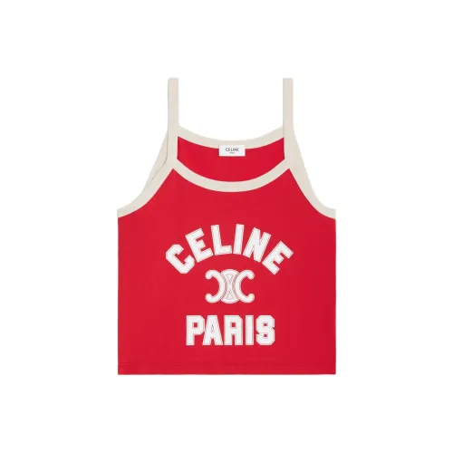 CELINE Paris Tank Top In Cotton Jersey