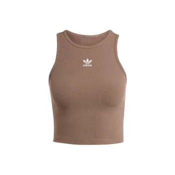 adidas originals Women's Lifestyle Essentials Rib Tank Top 'Earth Strata'