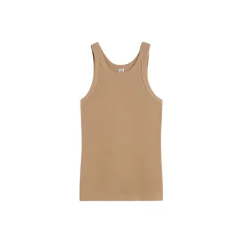 TOTEME Curved Ribbed Tank Top