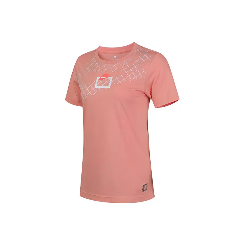 Nike T Shirts Women's Pink-0