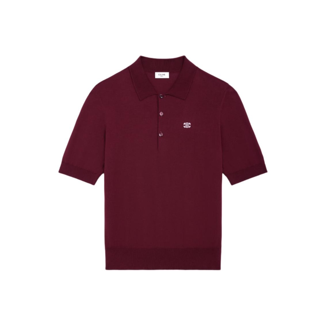 TRIOMPHE POLO IN FINE COTTON - BLACK | CELINE