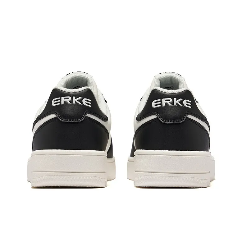 Erke Skateboard Coverage, Cushioning, Lightweight Low Top Skateboard Shoes Men's White Black-3