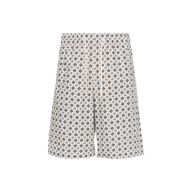 A.P.C Vincento Vincento All Over Patterned Drawstring Shorts-0