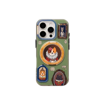 CARECASE TPU Material Original Design Kitten Masterpiece Stand Phone Case Compatibility With Apple 16/15/14 Pro Max