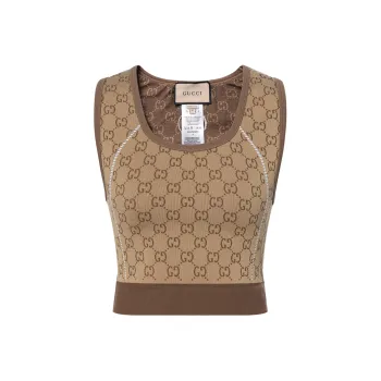 GUCCI FW22 Tank Tops Women's Brown