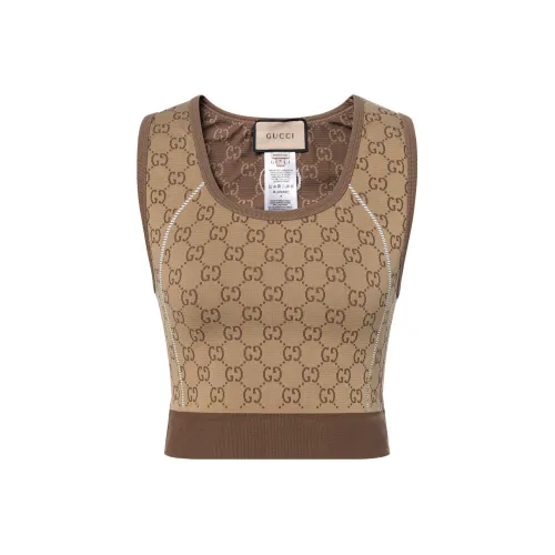 GUCCI FW22 Tank Tops Women's Brown