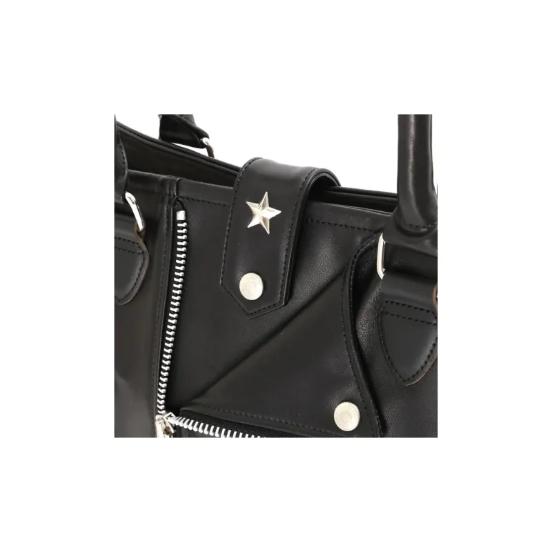 Schott N.Y.C. Cow Leather Tote Bag, Shopping Bag, Handbag Men's Black-5