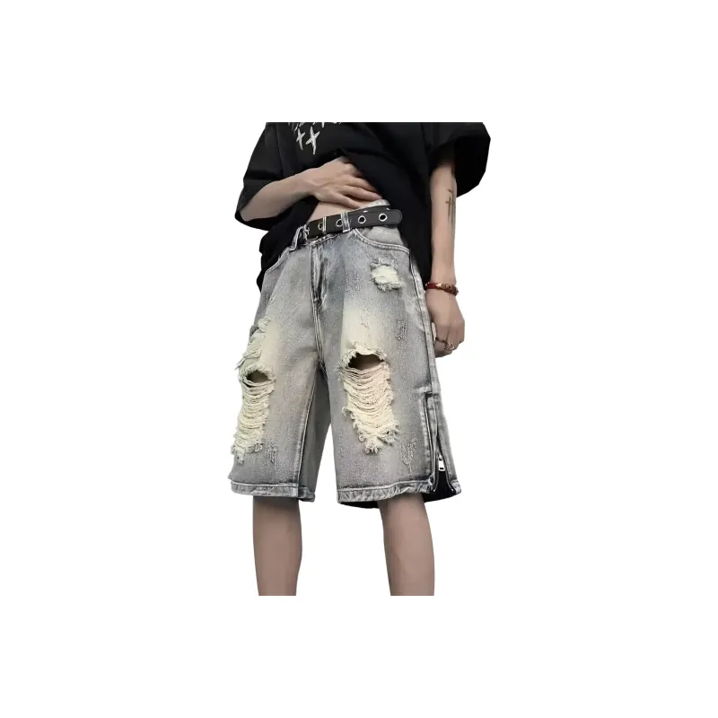 PAINT STAIN Denim Shorts Unisex-1