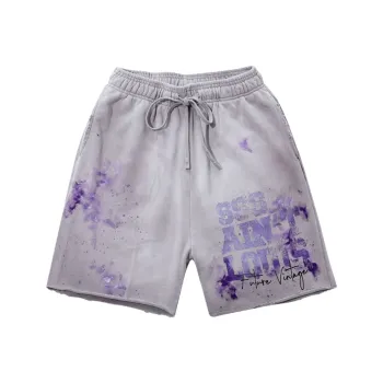 SSSAINT LOUIS Casual Shorts Unisex Light Gray