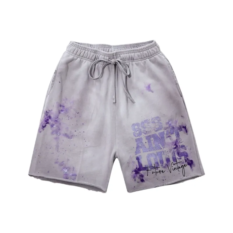 SSSAINT LOUIS Casual Shorts Unisex Light Gray-0