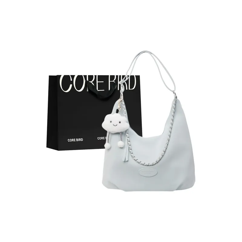 CORE BIRD PU Tote Bag, Shopping Bag, Shoulder Bag Women's Black/Ecru/Blue/Pink-9