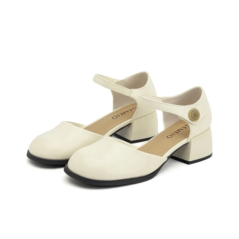 GEMEIQ Block Heel High Heels 4.5cm Women's-3
