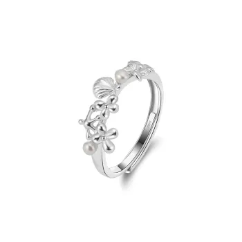 ZHENZHUAOMI Pearl Rings Women's