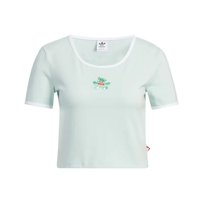 Adidas Originals T Shirt Women's Symbol Green-0