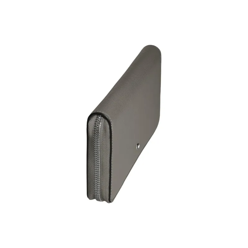 MONTBLANC Grain Cow Leather Wallet Men's Medium Gray-2