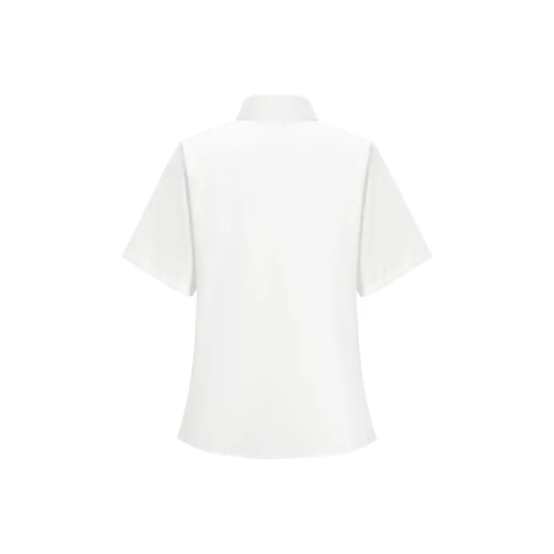 RIMUXINGHE Shirt Women's Little Bamboo White Shirt-1